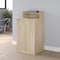 Flash Furniture Dell Receptacle Enclosure for 32 Gallon Trash Cans w/8-in Drop Hole and Upper Tray Shelf in Oak GC-M-196-OAK-GG - alternate 7